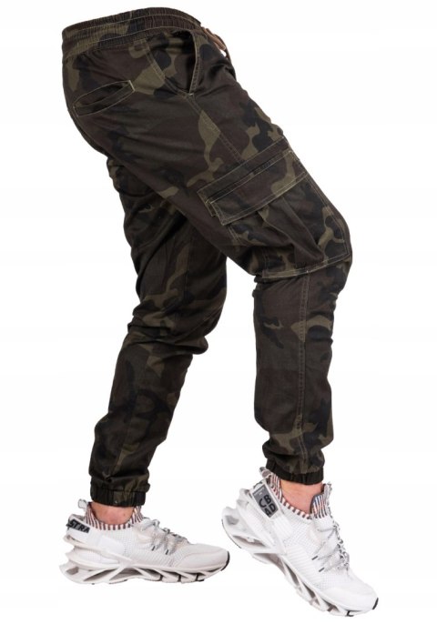 r.31 Joggery męskie ZIELONE MORO bojówki ZIBIA