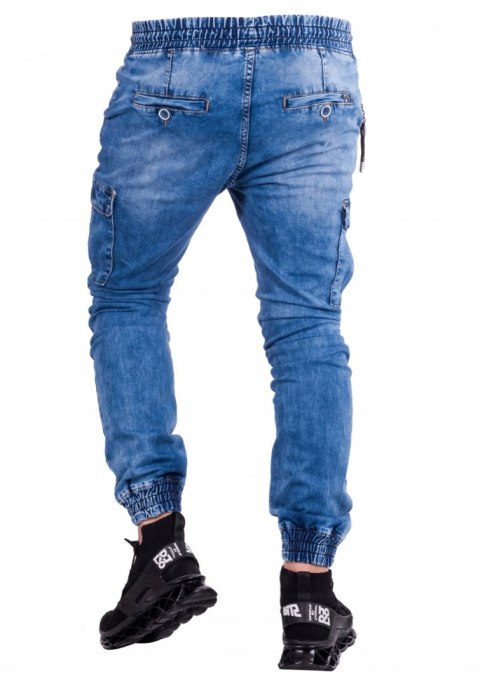 R.31 Dario joggery jeansowe niebieskie bojówki