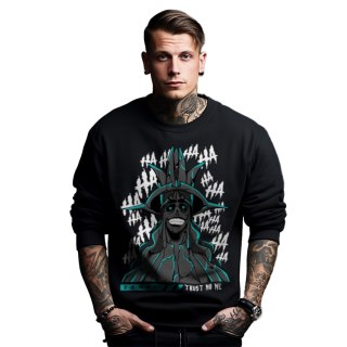 Bluza czarna męska z nadrukiem Solo Leveling Ore dake Level Up na Ken