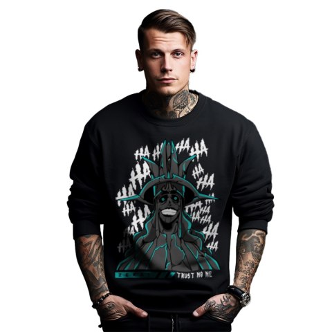 Bluza czarna męska z nadrukiem Solo Leveling Ore dake Level Up na Ken