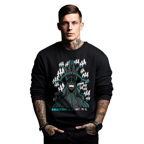 Bluza czarna męska z nadrukiem Solo Leveling Ore dake Level Up na Ken