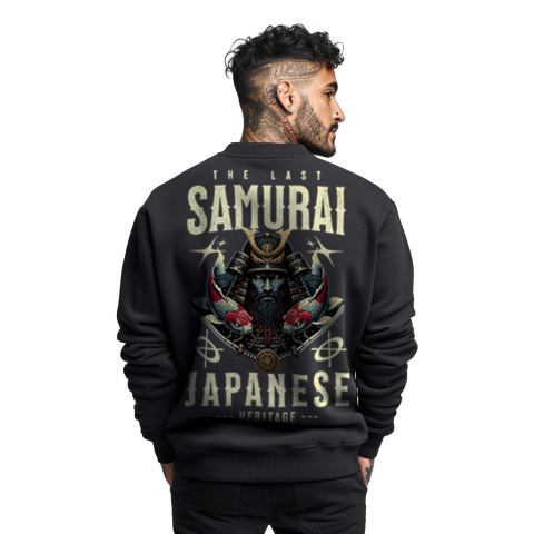 Bluza męska bez kaptura z nadrukiem na plecach "Samurai Japanese" Bluza męska bez kaptura z nadrukiem na plecach "Samurai Japanese"