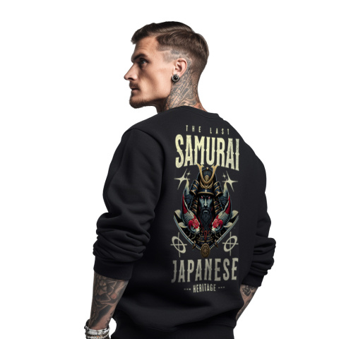 Bluza męska bez kaptura z nadrukiem na plecach "Samurai Japanese" Bluza męska bez kaptura z nadrukiem na plecach "Samurai Japanese"