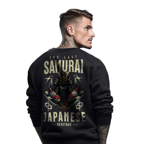 Bluza męska bez kaptura z nadrukiem na plecach "Samurai Japanese" Bluza męska bez kaptura z nadrukiem na plecach "Samurai Japanese"