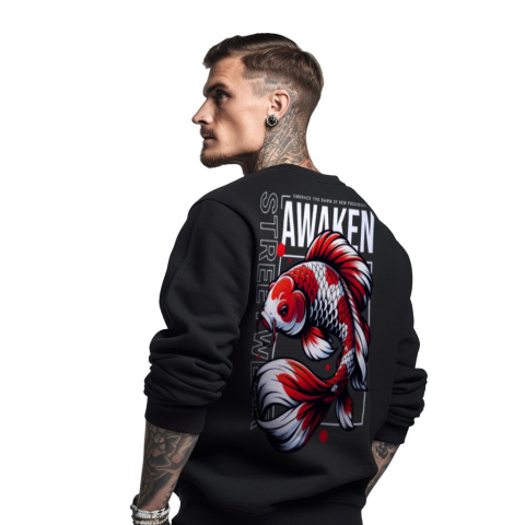 Bluza męska bez kaptura z nadrukiem na plecach "Awaken" Bluza męska bez kaptura z nadrukiem na plecach "Awaken"