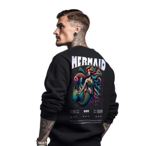 Bluza męska bez kaptura z nadrukiem na plecach "Mermaid" Bluza męska bez kaptura z nadrukiem na plecach "Mermaid"