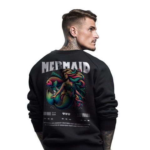 Bluza męska bez kaptura z nadrukiem na plecach "Mermaid" Bluza męska bez kaptura z nadrukiem na plecach "Mermaid"
