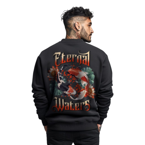 Bluza męska bez kaptura z nadrukiem na plecach "Eternal Waters" Bluza męska bez kaptura z nadrukiem na plecach "Eternal Waters"