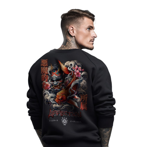 Bluza męska bez kaptura z nadrukiem na plecach "Affection Devilish" Bluza męska bez kaptura z nadrukiem na plecach "Affection Devilish"