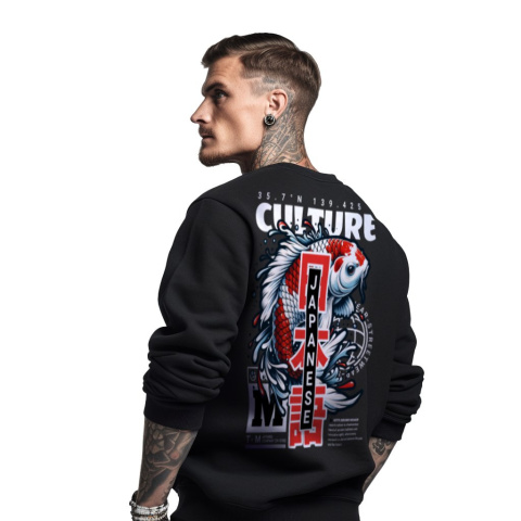 Bluza męska bez kaptura z nadrukiem na plecach "Japanese Culture" Bluza męska bez kaptura z nadrukiem na plecach "Japanese Culture"