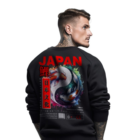 Bluza męska bez kaptura z nadrukiem na plecach "Japan Culture" Bluza męska bez kaptura z nadrukiem na plecach "Japan Culture"