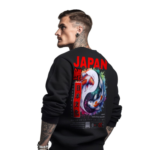 Bluza męska bez kaptura z nadrukiem na plecach "Japan Culture" Bluza męska bez kaptura z nadrukiem na plecach "Japan Culture"