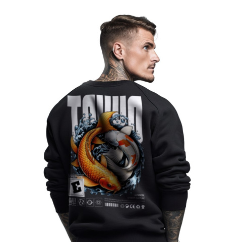 Bluza męska bez kaptura z nadrukiem na plecach "Tokyo" Bluza męska bez kaptura z nadrukiem na plecach "Tokyo"