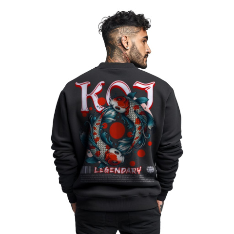 Bluza męska bez kaptura z nadrukiem na plecach "Koi Legendary" Bluza męska bez kaptura z nadrukiem na plecach "Koi Legendary"