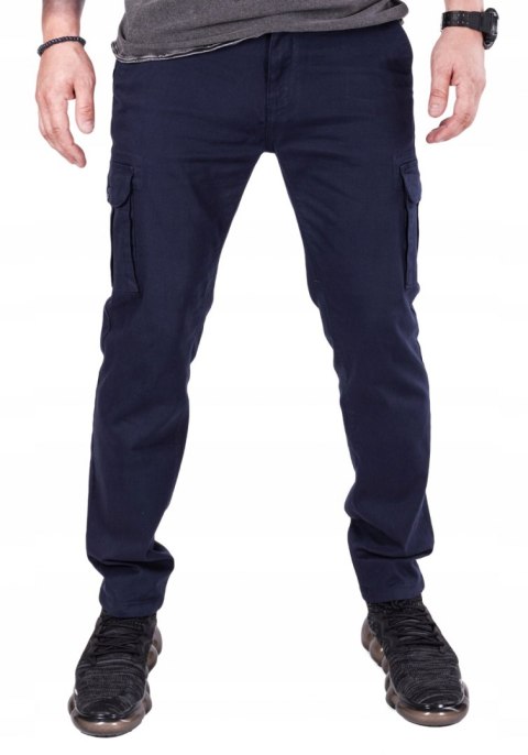 R.38 Pas 96cm granatowe bawełniane bojówki Anibal R.38 Pas 96cm granatowe bawełniane bojówki Anibal
