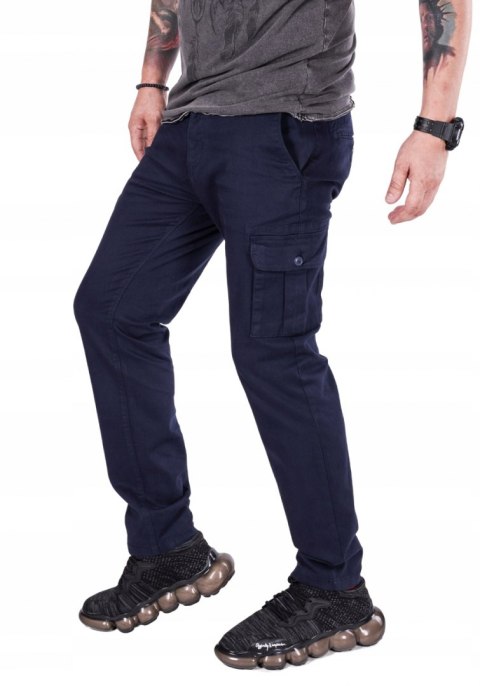 R.38 Pas 96cm granatowe bawełniane bojówki Anibal R.38 Pas 96cm granatowe bawełniane bojówki Anibal