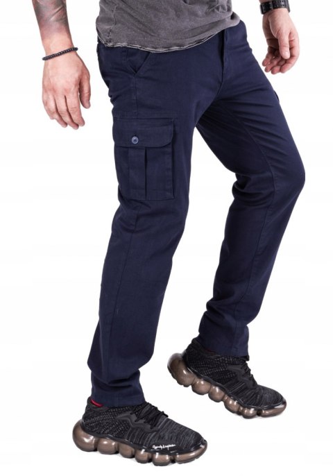 R.42 Pas 106cm granatowe bawełniane bojówki Anibal R.42 Pas 106cm granatowe bawełniane bojówki Anibal